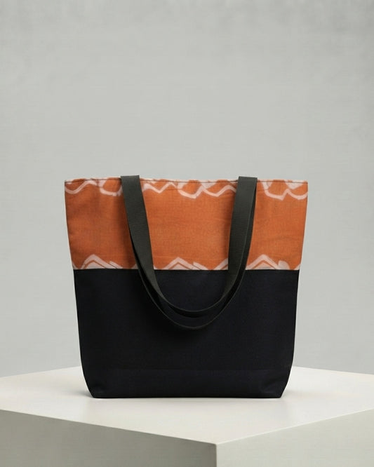Leather & Batik Shopping Tote - 003