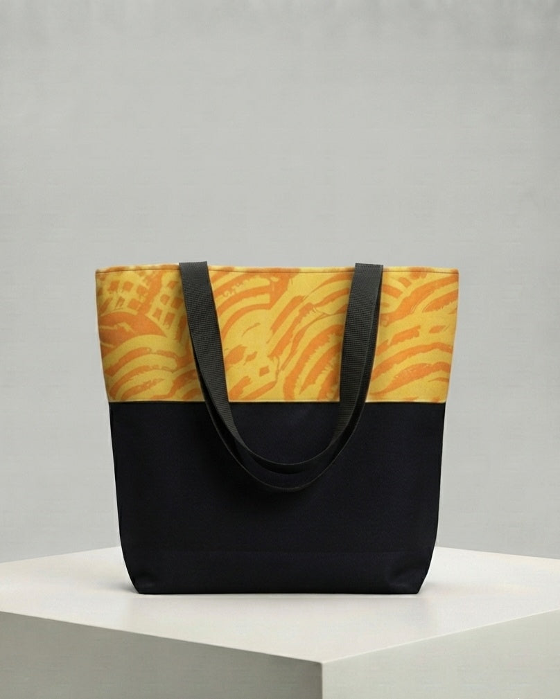 Leather & Batik Shopping Tote - 002