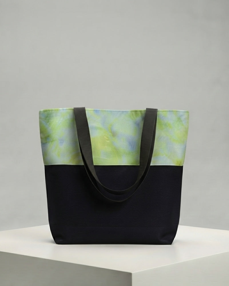 Leather & Batik Shopping Tote - 004