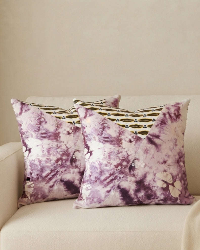 Handmade Batik + Print Cushion Cover - 007