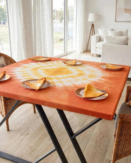 Rectangular Batik Table Cloth with 6 Matching Napkins - 002